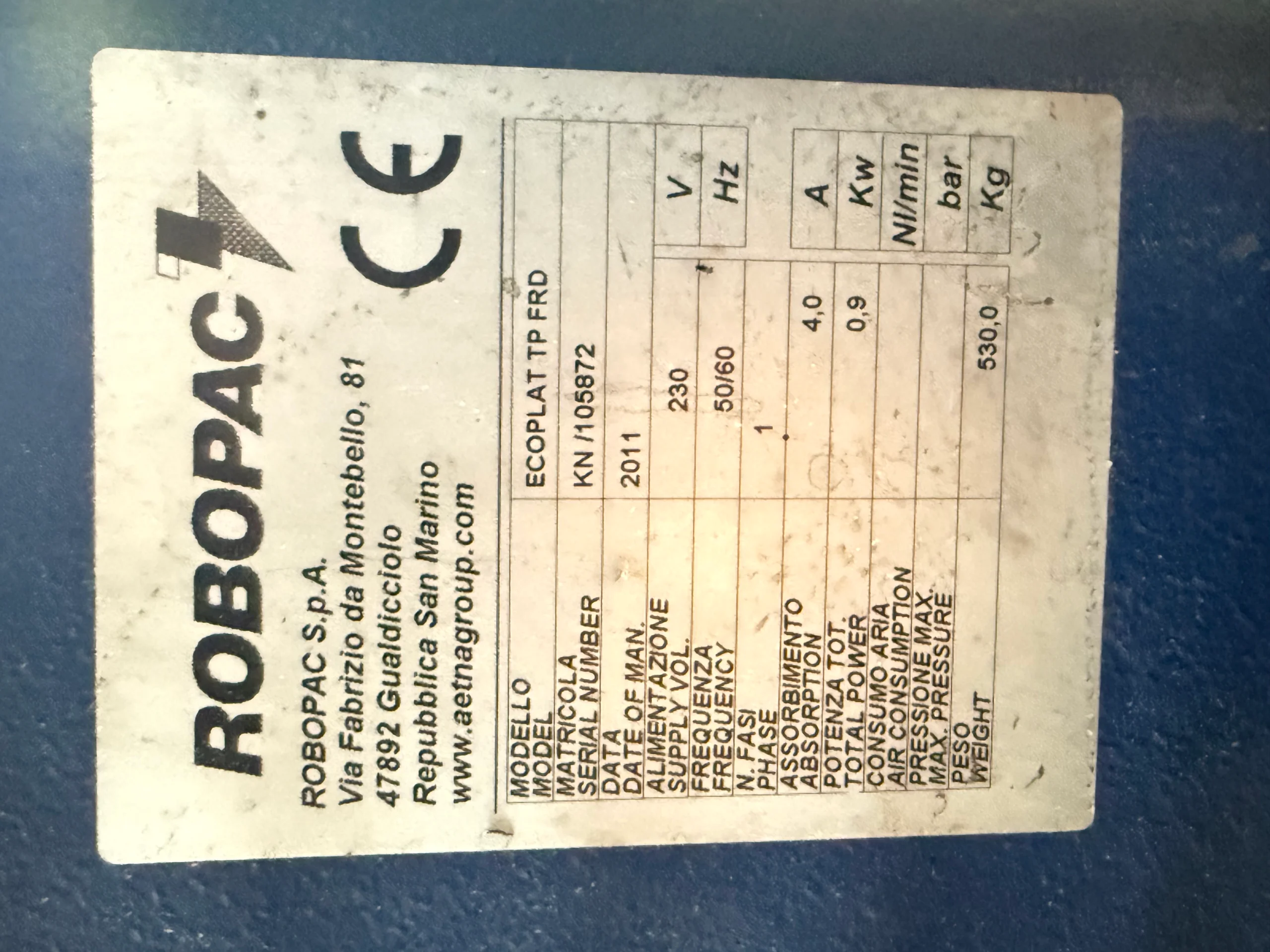 Stretch balička ROBOPAC Ecoplat TP FRD - Rok výroby 2011 - Obrázek 2